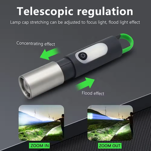 Ad alta potenza Multi funzionale Led torcia elettrica bianca Laser da campeggio all'aperto lanterna torcia luce ricaricabile LED torcia - Product Image 5