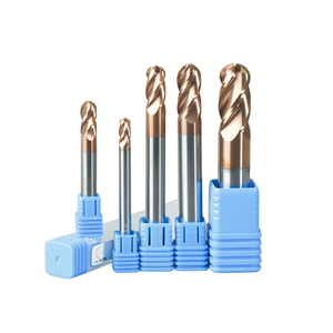HRC55 4-flute Ball Nose End Mills R0.5-10mm TiSiN Coating CNC Milling <strong>Cutters</strong> Solid Tungsten Carbide Endmills for Steel