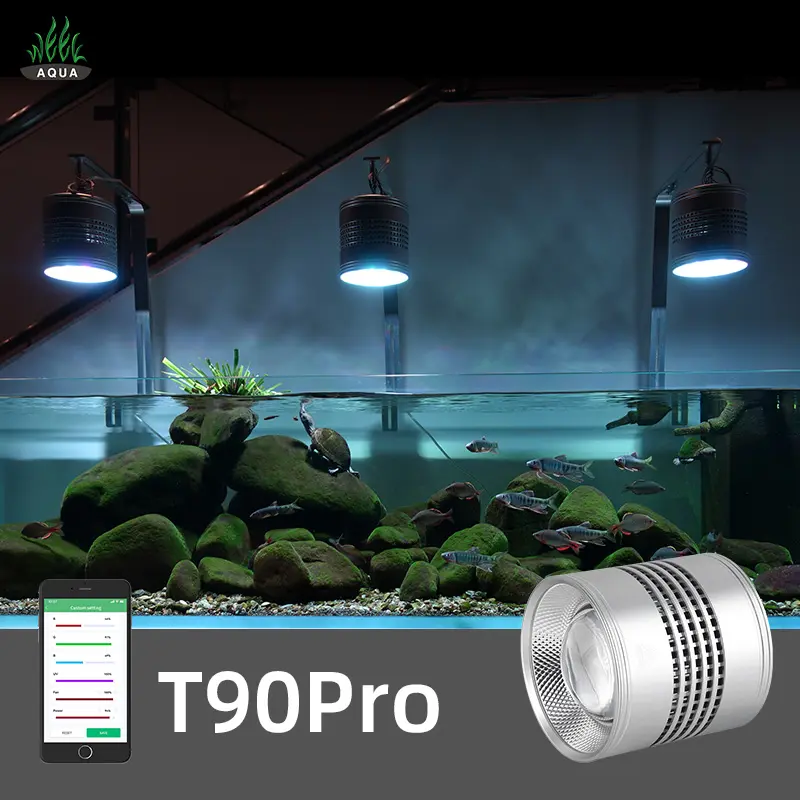 Settimana AQUA acquario illuminazione luci acquario d'acqua dolce Led Full Spectrum RGB UV APP Control t90 Pro luci acquario