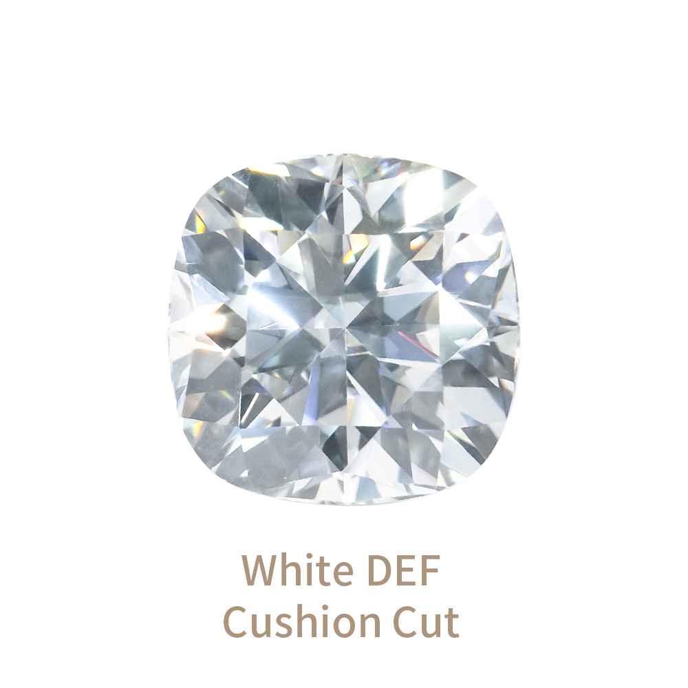 White DEF Cushion Cut