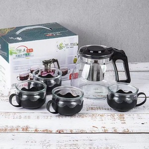 现代经典硼硅酸盐金属茶壶，带浸泡器和过滤器1L容量可爱套装，用于咖啡机和沏茶机批发 - Product Image 3