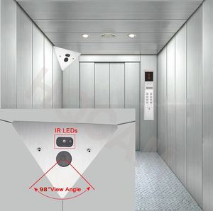 Anti-Vandalismus dreieckiger Eck aufzug H.265/H.264/MJPEG 4MP Aufzugs netzwerk IP-Kamera Audio ONVIF P2P 12VDC/PoE - Product Image 3