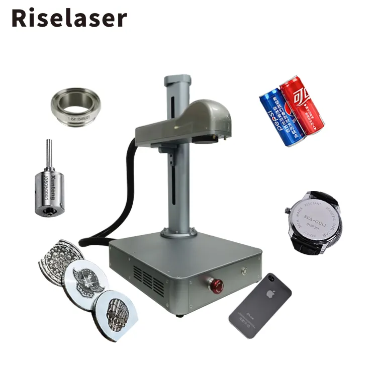 Kunden spezifische neue Desktop 20W Mini tragbare Schmuck Metall faser Laser markierung Gravur Druckmaschine