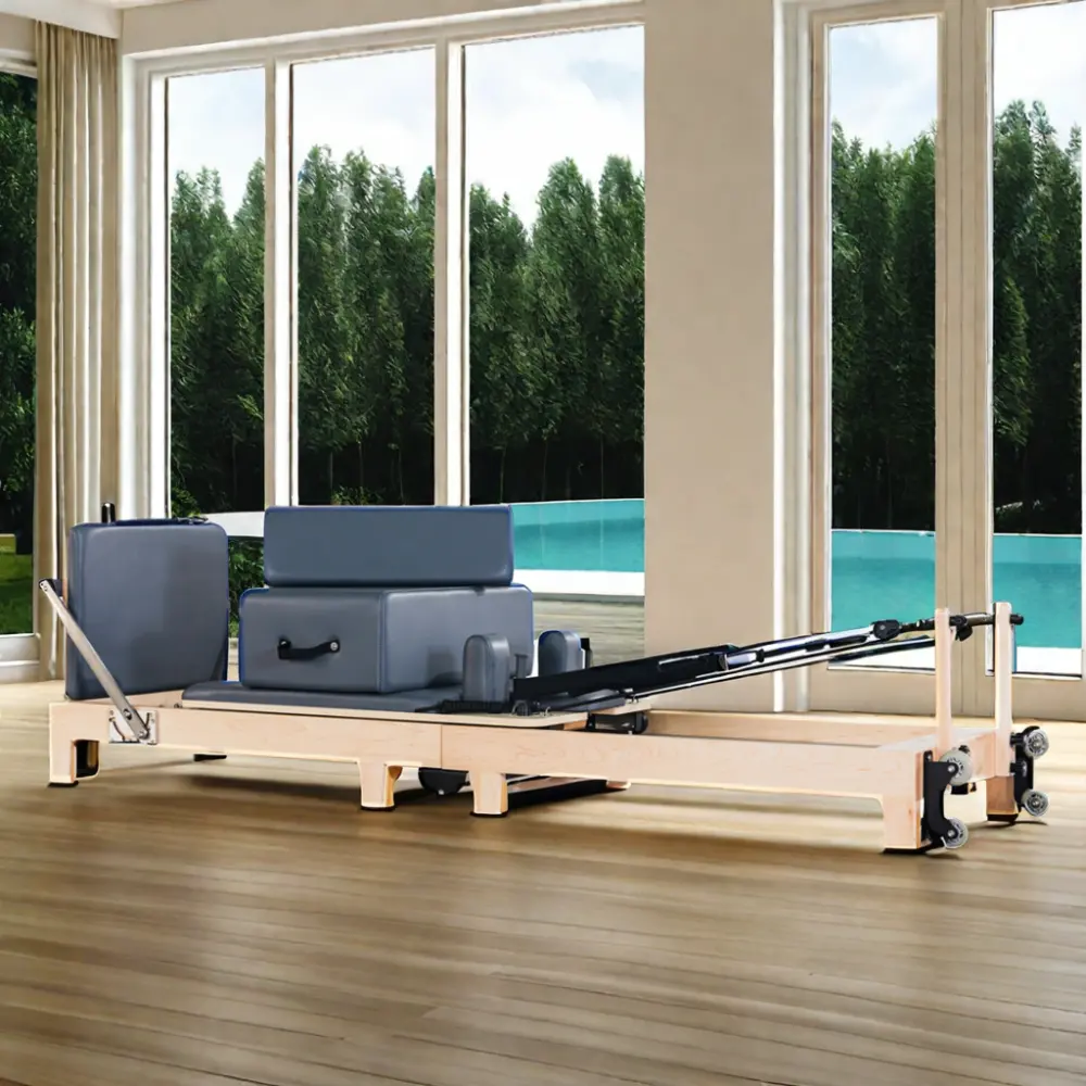 Proprio marchio pieghevole in legno Pilates Reformer Premium Pilates attrezzature per l'allenamento