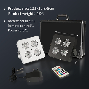 4x18W RGBWA UV 6IN1 Battery Operated <strong>LED</strong> Par Light <strong>2</strong>.4G Wireless DMX Control Mini Party Light for Theme Parks - Product Image 1
