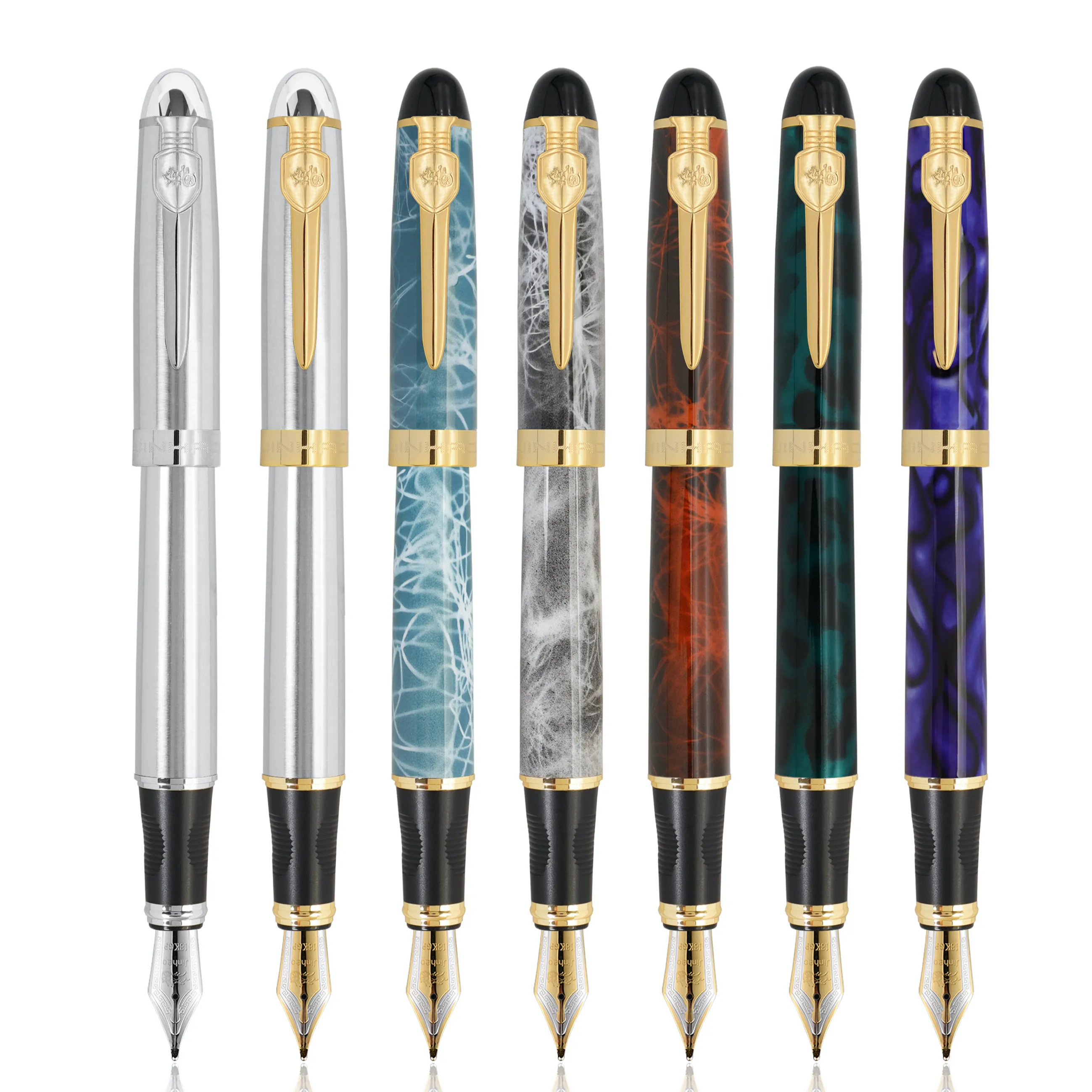 Jinhao Brand Deluxe best quality metal brand custom logo fountain pen for company