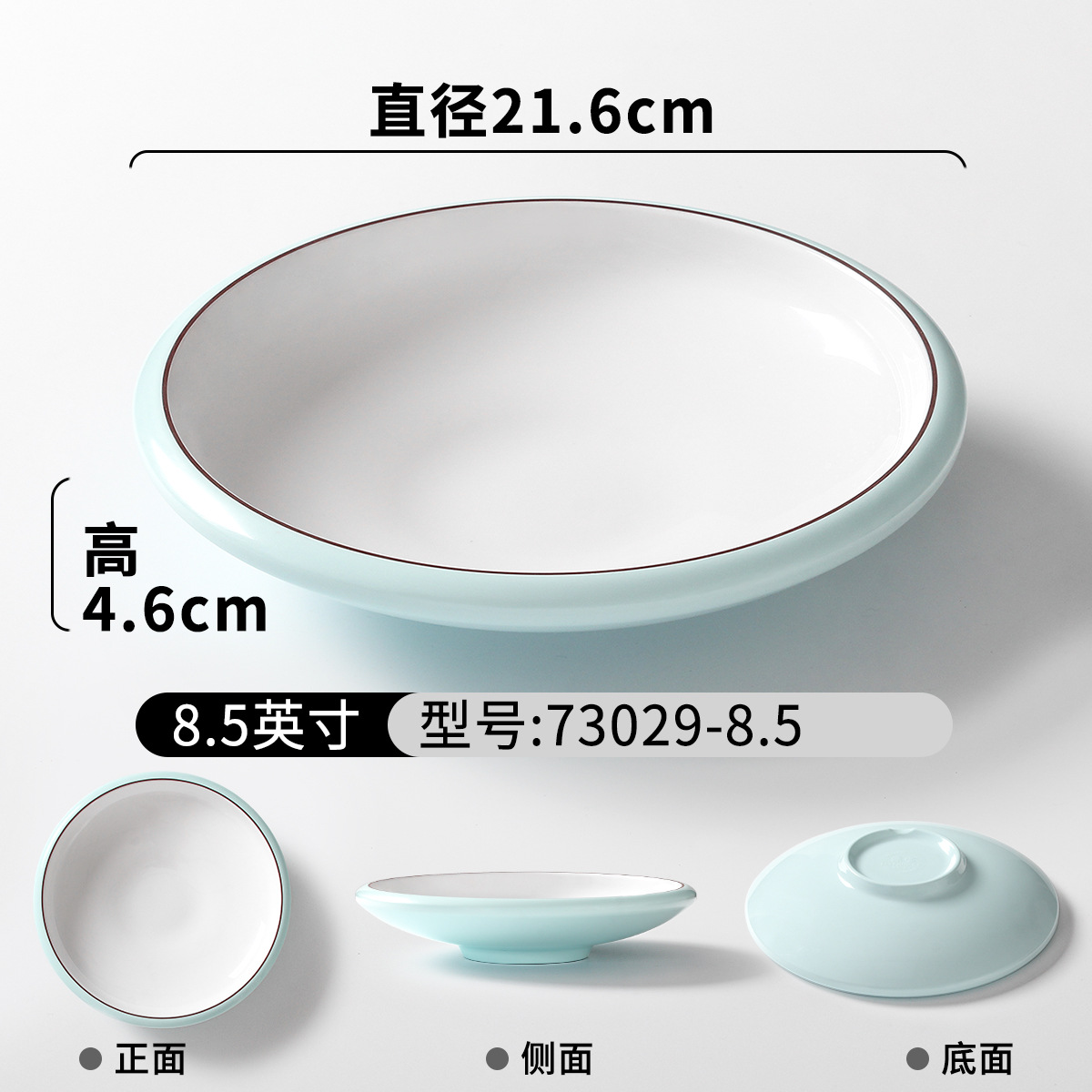 73029-8.5 Light Blue and White