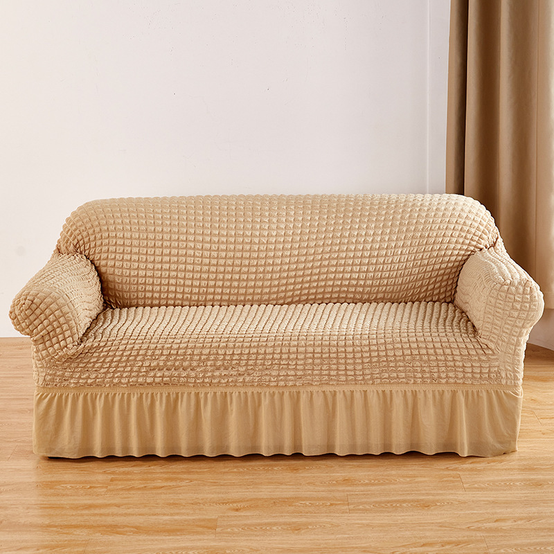 Burbuja de gasa falda dobladillo-beige