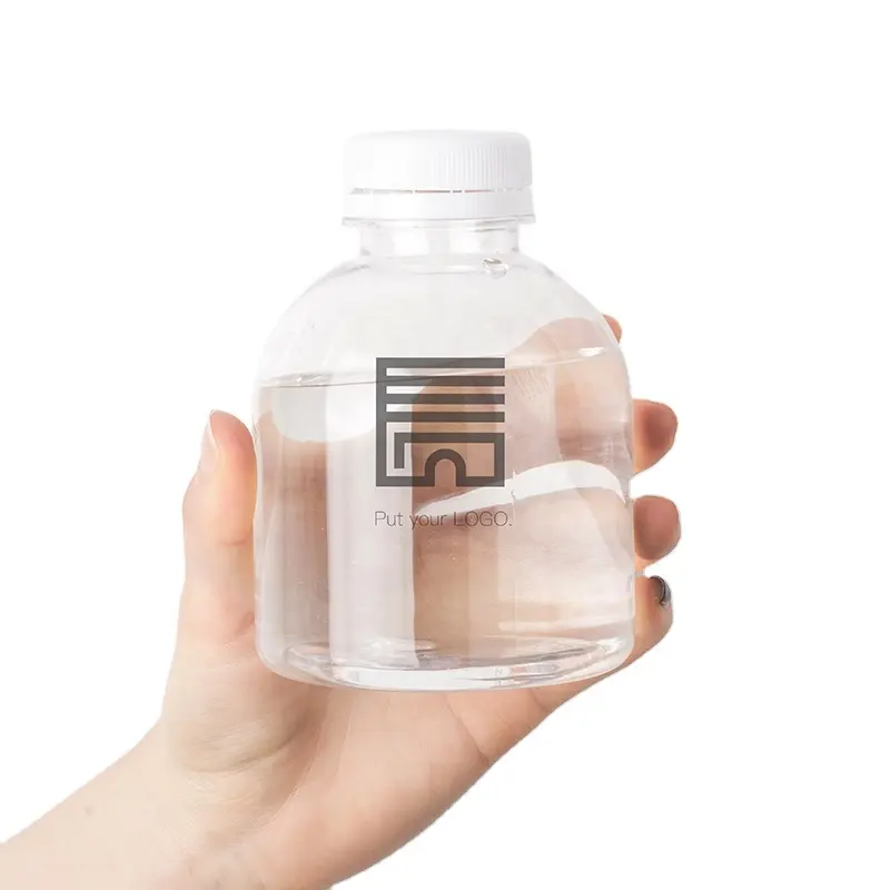 250 ml 350 ml 400 ml food grade usa e getta pet trasparente di plastica boba tè di acqua potabile bevanda bottiglia di succo di frutta