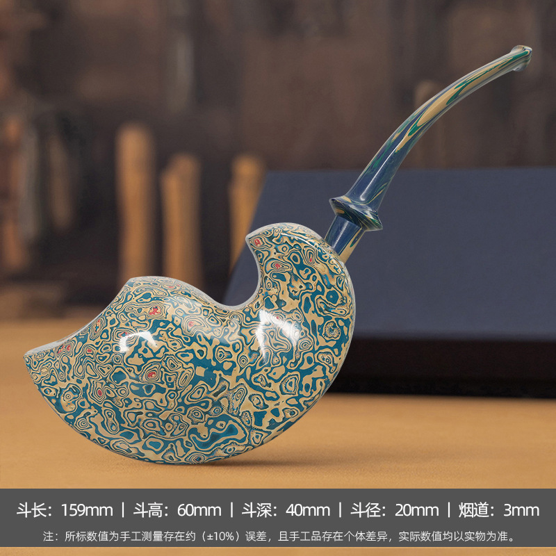 Blue and gold limit block large lacquered cannon