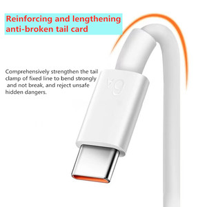 高品质定制6A快速充电类型-C微型数据线华为小米手机和打印机USB 6A充电线 - Product Image 6