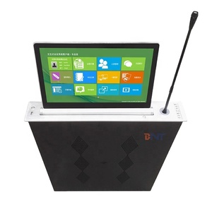 BNT 15.6 Inch LCD Computer <strong>Monitor</strong> <strong>with</strong> Microphone Motorized 15.6 Inch Lift Audio Conference System for Translation - Product Image 1