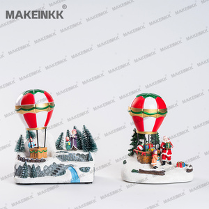 Navidad özel şarkı Led yıldız ışığı ayı noel ağacı sahne pil tren döner müzik kutusu dekor hediye için - Product Image 6
