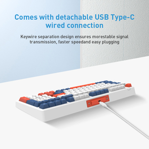 2024 El más nuevo diseño inalámbrico 3 modos Tamaño completo Teclas PBT personalizadas intercambiables en caliente Teclado mecánico para juegos para PC y computadora portátil - Product Image 5