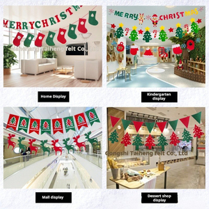 Gran oferta de banderines triangulares de poliéster de colores, Bandera de cadena, pancartas personalizadas, promociones deportivas, fiesta de Navidad automotriz - Product Image 2