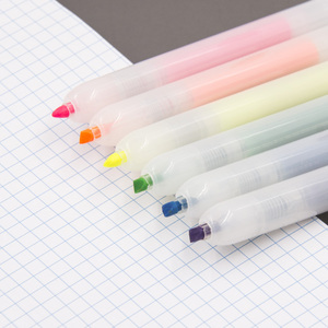 Retrattile Penna Evidenziatore, Punta a Scalpello, Giallo Fluorescente, Colori assortiti - Product Image 6