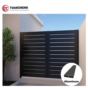 Hiện đại nhôm Swing <span class=keywords><strong>Gate</strong></span>: ngang/dọc slat thiết kế với điều khiển từ xa hoạt động tự động - Product Image 5