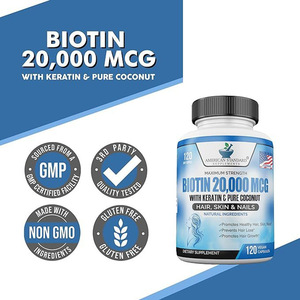 Özelleştirilmiş özel etiketinizle tüketim için ihtiyacınız olan saç büyümesi için 10 kapsülde Biotin - Product Image 3