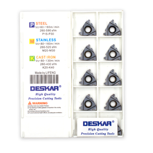 DESKAR 16 ER 8 ACME LDA inserti per tornio filettati in carburo di tungsteno indicizzabili per supporto per tornio filettato - Product Image 2