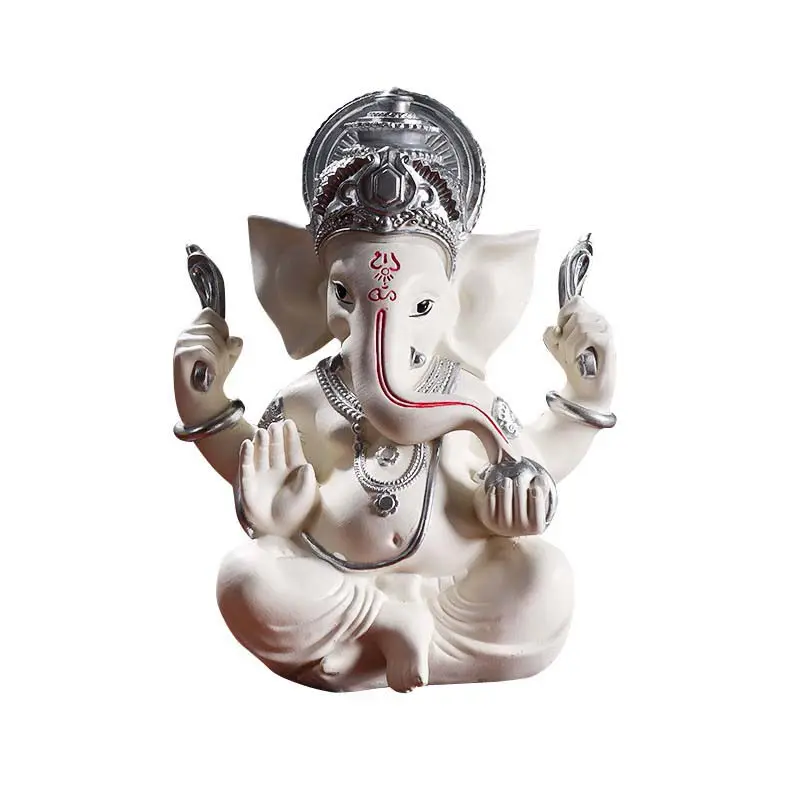 Estatua de Ganesha grande, decoración de escultura de Ganesha, Buda, hinduismo, religioso indio, Yoga, Zen, sala de meditación, decoración de santuario