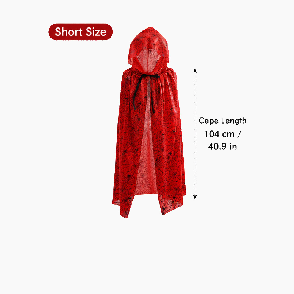 Cape d'araignée rouge104cm