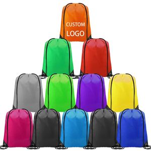 Portable Unisex <strong>String</strong> <strong>Nylon</strong> Waterproof Drawstring Bag Custom logo Polyester Custom Backpack Gym Sport Drawstring Bag <strong>with</strong> logo - Product Image 1