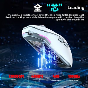 E-sport cablato 2.4GHz per Paw3311 tre modalità RGB leggero gioco programmabile Mouse ottico 1000Hz per uso informatico - Product Image 5