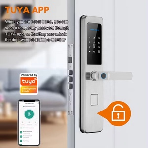 WiFi <strong>Network</strong> <strong>Connected</strong> Keyless Digital Electronic Entry Control Smart Home Security Fingerprint Handle Lock Aluminum Memory Card - Product Image 2
