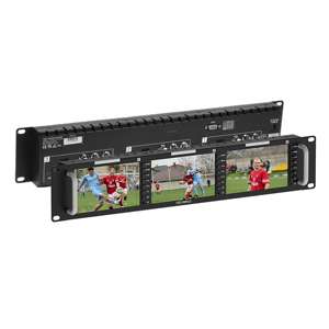 FEELWORLD T51 PLUS Triple 5,5 pulgadas 2RU Monitor de montaje en rack Full HD 3G-SDI 4KHDMI AV Entrada y salida 16:9 Monitor de montaje en rack - Product Image 2