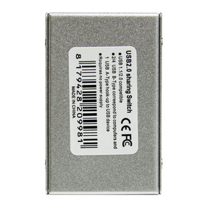 USB2.0スイッチセレクターKVMスイッチ2In1Out USBスイッチUSB2.0双方向共有プリンターキーボードマウス共有用 - Product Image 3