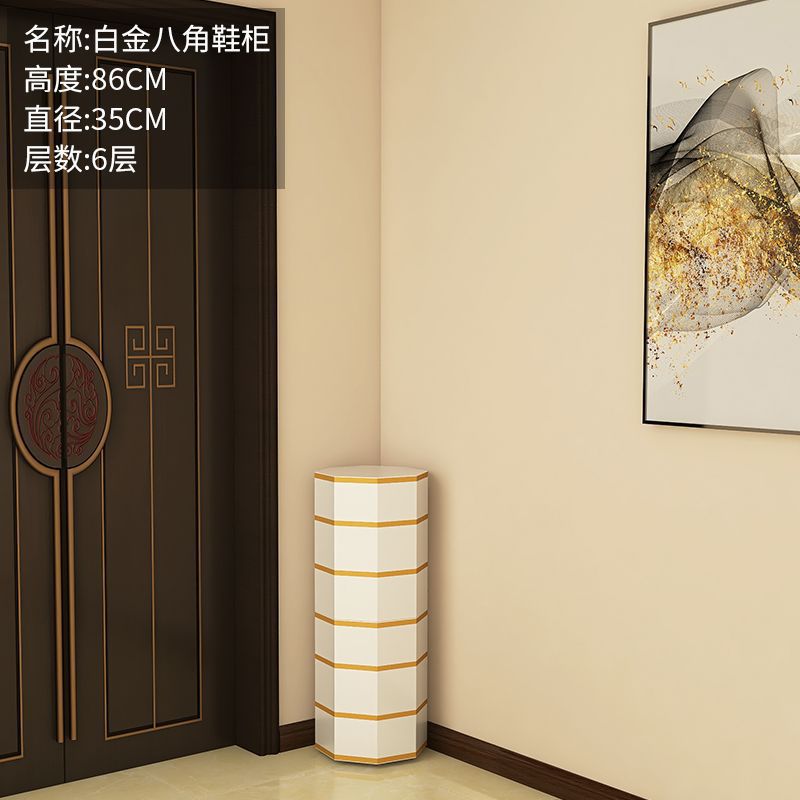 35mm diameter, white with gold trim, 86cm high