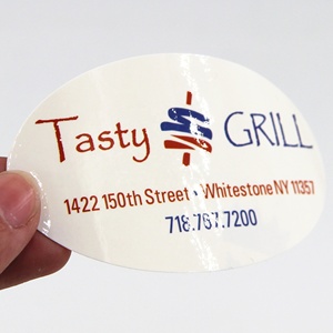 Custom Logo Printing Labels Waterproof Adhesive Label Stickers Die Cutting Back Cutting <strong>Oval</strong> Label Shape Stickers for Packaging - Product Image 4