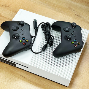 Xbox One için USB kablolu Joystick ince Host Xbox serisi S X kablolu denetleyici için çift titreşim Gamepad - Product Image 6
