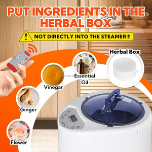 3L Modern Design <strong>Portable</strong> Sauna Steamer Machine Home Sauna Steamer Pot with Touch Button <strong>Control</strong> Panel - Product Image 5