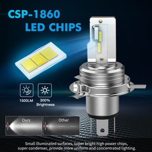 BEVINSEE H4 H4 9003 HB2 LED ışık far ampulü motosiklet H4 ATV UTV far LED ampul - Product Image 5