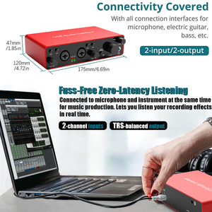 Recording Studio Mixer Audio Interface 48V Phantom Power Microphone Studio Sound <strong>Card</strong> Price <strong>Usb</strong> m Audio Interface Sound <strong>Card</strong> - Product Image 4