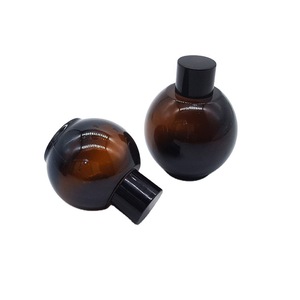 10ml 20ml 30ml 50ml Round <strong>Gourd</strong> Shape Glass Amber Liquid Essence Spray <strong>Oil</strong> Bottle Plastic Insert Cap Dropper for Essential <strong>Oil</strong> - Product Image 2