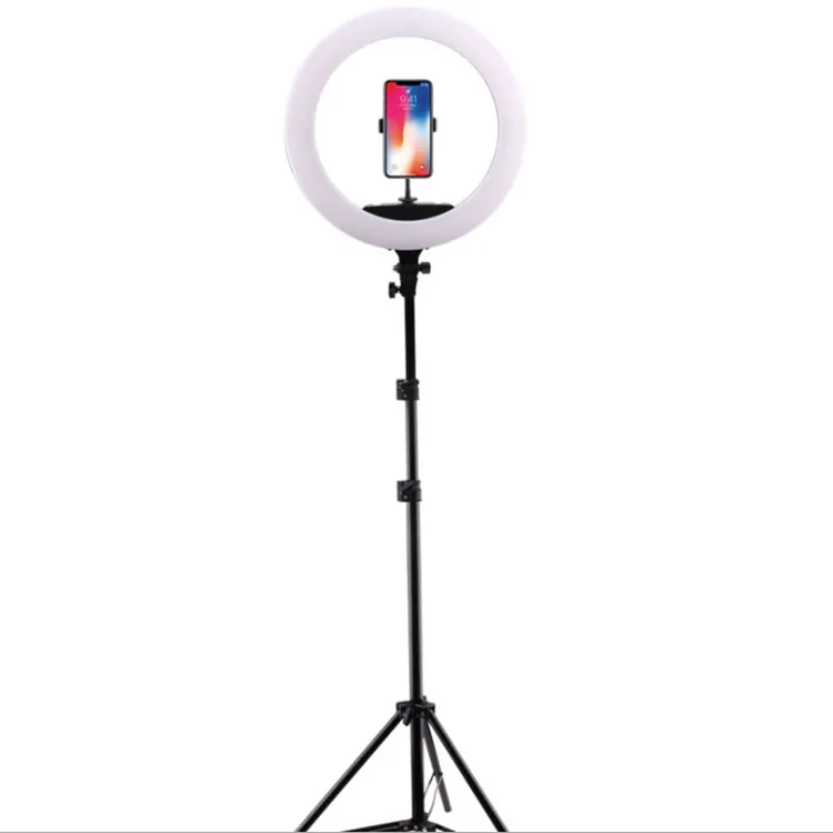 Soporte para teléfono móvil Beauty Live Stick Stand Iluminación Cámara Buen anillo Led Selfie Trípode con luz