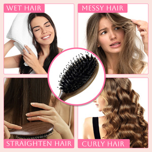 Pettine Anti-nodo, artigianato tradizionale caratteristica, sandalo maiale criniera massaggio airbag - Product Image 4