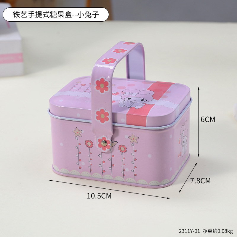 2311Y-01 Bonbonnière à main en fer forgé - Petit Lapin