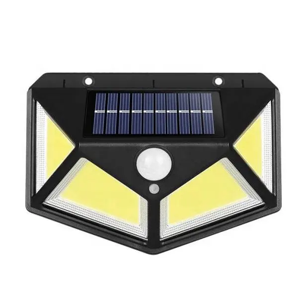 자동 PIR 활성화 야외 정원 벽 거리 방수 COB LED 모션 태양 센서 빛