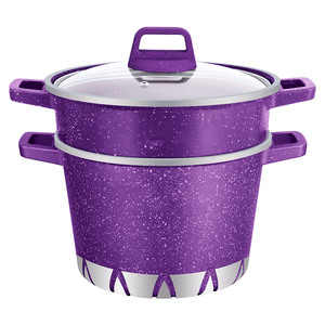 3pcs Aluminum <strong>Pot</strong> Die-casting Soup <strong>Pot</strong> with Steamer Basket Non-stick Wholesale Cookware Sets Healthy <strong>Pots</strong> and Pans Set