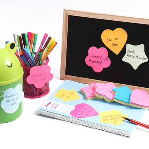 Foska 5 Bright Colors Pink Red Blue Green Yellow Recyclable Super Sticky Notes for Reminders To-do Lists Color-<strong>coding</strong> &amp; Labeling - Product Image 1