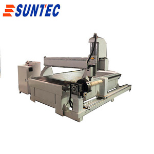 March3 control 3D tallado CNC sólido mdf madera CNC enrutador 4*8 pies máquina CNC de grabado de madera con rotativo - Product Image 5