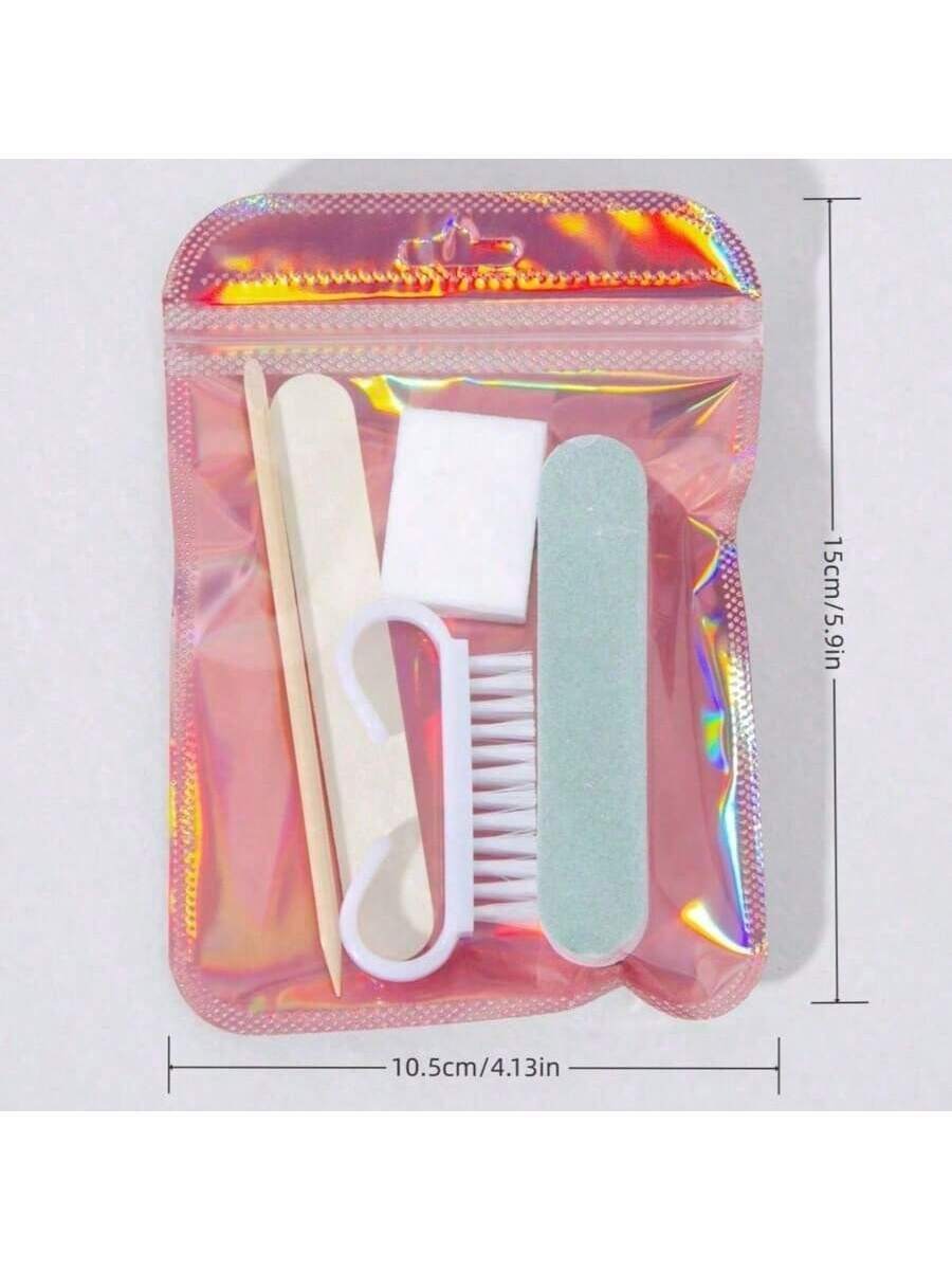 Ensemble d'outils pour ongles - Pinceau solide, long manche