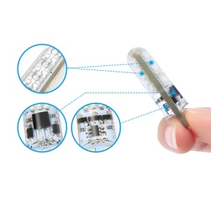 หลอดไฟ LED RGB ซิลิโคน12V สำหรับรถยนต์ T10 W5W 194 168 5050 6SMD 2ชิ้นพร้อมรีโมทคอนโทรลไฟอ่านหนังสือหลอดไฟลิ่มใบอนุญาต - Product Image 4