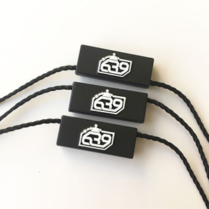 Etiqueta colgante muy barata, cadena de sellado, logotipo de marca en relieve personalizado, etiqueta colgante, cadena de bucle para ropa - Product Image 4
