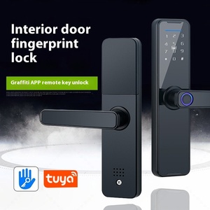 Apartment Fingerprint Lock IC Card <strong>Code</strong> Aluminum Alloy Acrylic Smart Door Lock Customize <strong>Basic</strong> Edition for Hotel Home