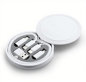 Kit de Cable adaptador de carga USB TBFIT 2A tipo C, caja circular con camisa de PVC, adaptador de viaje multifunción para teléfono móvil, longitud de 0,5 M - Product Image 3