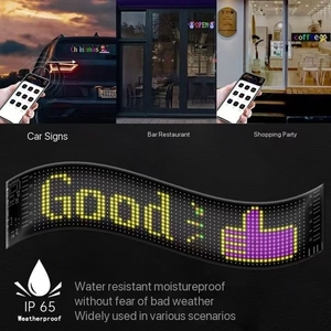 Animazioni programmabili testo Graffiti DIY <span class=keywords><strong>Editor</strong></span> Bluetooth APP Display messaggio flessibile APP ride segno LED segni di luce per auto